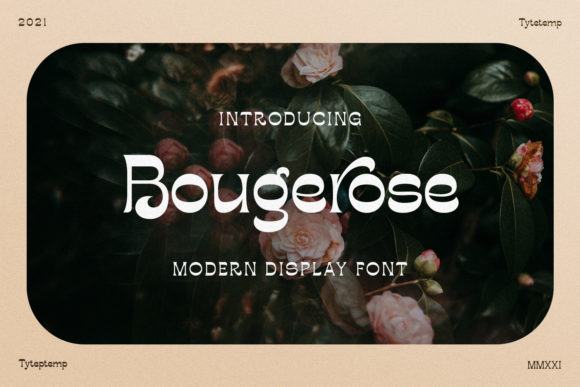Bougerose: A Modern Display Font for Expressive Branding